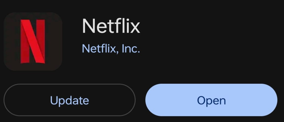 Reinstall Netflix app